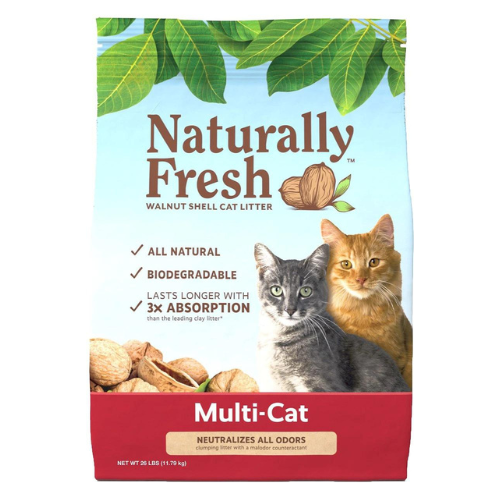 Naturally Fresh Unscented Clumping Walnut Multi-Cat Litter 26#