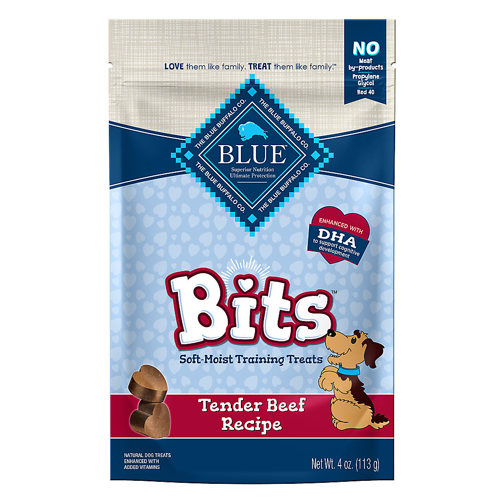 Blue Buffalo Bits Tender Beef Recipe Dog Treats 11oz