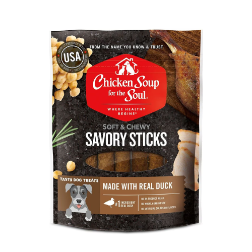 Chicken Soup Savory Sticks Dog Treats Duck 4.5oz