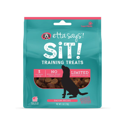 Etta Says! Sit! Dog Treats Training Bacon 6oz