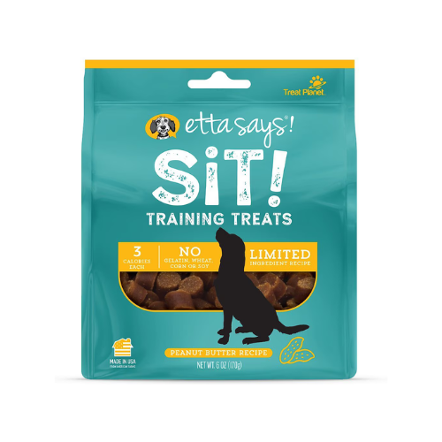 Etta Says! Sit! Dog Treats Training Peanut Butter 6oz