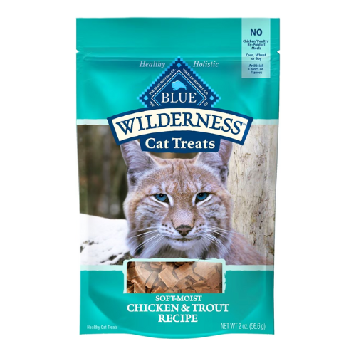 Blue Buffalo Wilderness Cat Treats Grain Free Soft Chicken & Trout 2oz