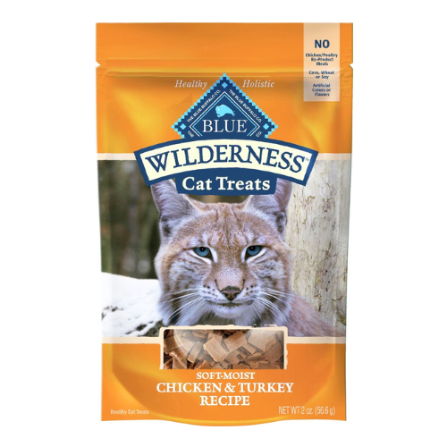 Blue Buffalo Wilderness Cat Treats Grain Free Soft Chicken & Turkey 2oz