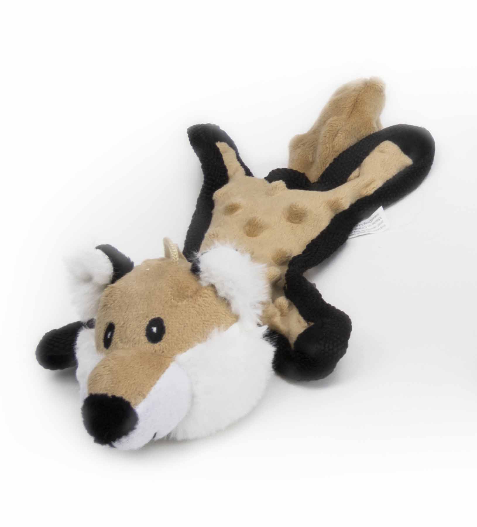Steel Dog Toy Baby Fox with Tennis Ball & Rope