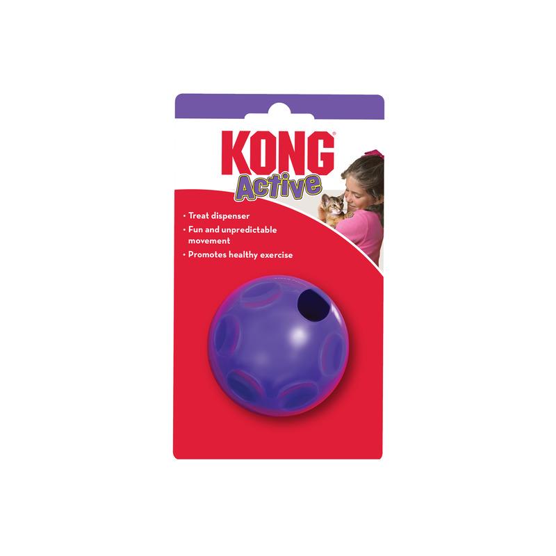 Kong Cat Toy Active Treat Ball Dispenser Purple