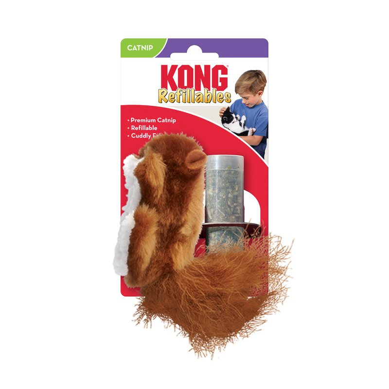 Kong Cat Toy Refillable Squirrel Catnip