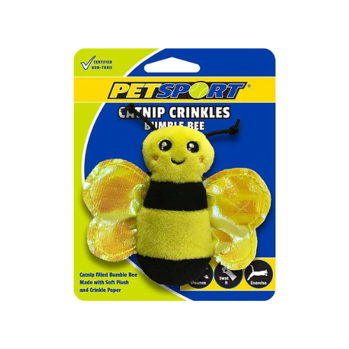 Petsport Cat Toy Catnip Crinkles Bumblebee