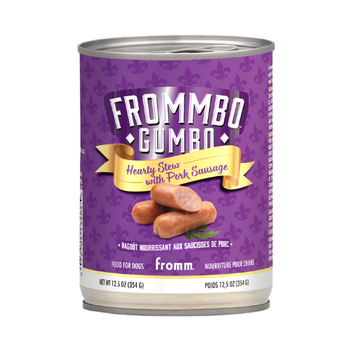 Fromm Frommbo Gumbo Dog Hearty Stew Pork Sausage 12.5oz Can