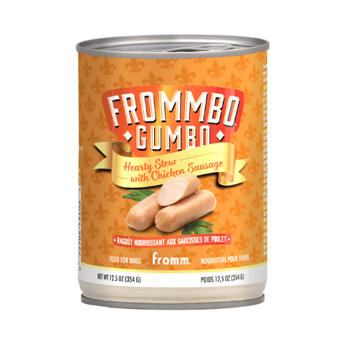 Fromm Frommbo Gumbo Dog Hearty Stew Chicken Sausage 12.5oz Can