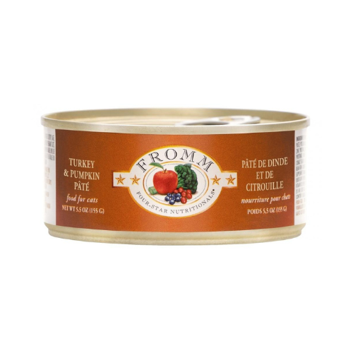 Fromm Four Star Pate Cat Turkey & Pumpkin 5.5oz can