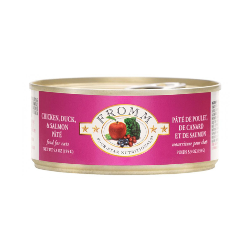 Fromm Four Star Pate Cat Chicken, Duck & Salmon 5.5oz can