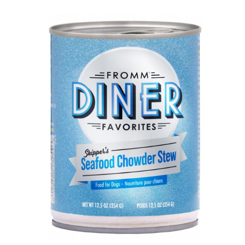 Fromm Diner Favorites Dog Skipper's Seafood Chowder Stew 12.5oz Can
