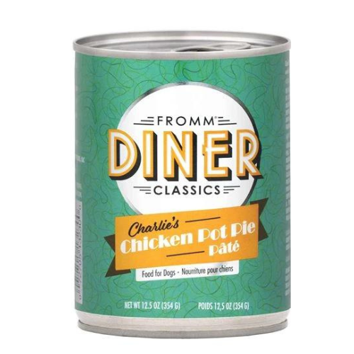 Fromm Dog Food Diner Classic Charlies Chicken Pot Pie Pate Can 12.5oz