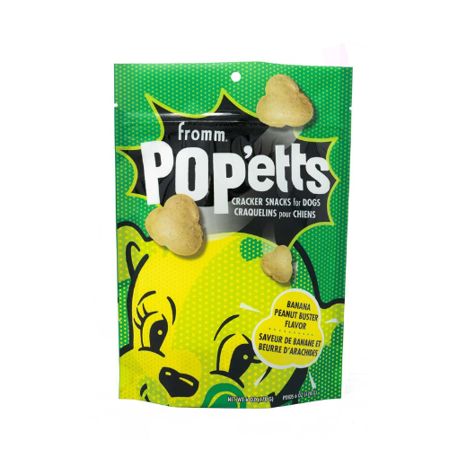 Fromm Popetts Dog Treats Banana Peanut Buster Flavor 6oz