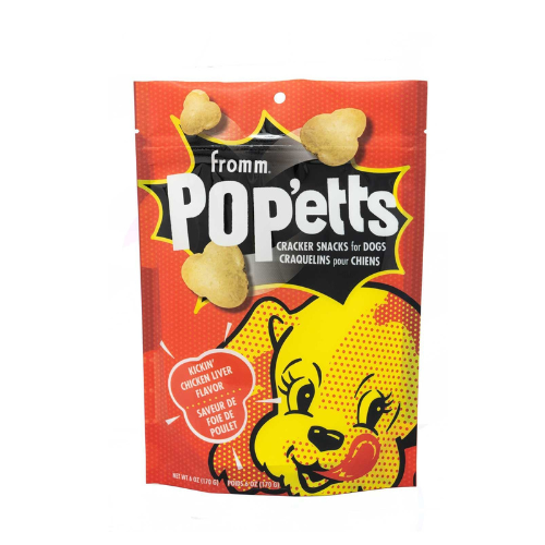 Fromm Popetts Dog Treats Kickin Chicken Liver Flavor 6oz