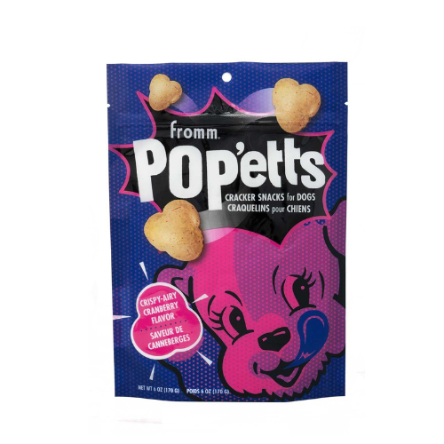 Fromm Popetts Dog Treats Crispy Airy Cranberry Flavor 6oz