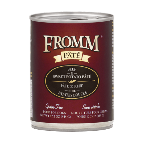 Fromm Pate Dog Grain-Free Beef & Sweet Potato 12.2oz can