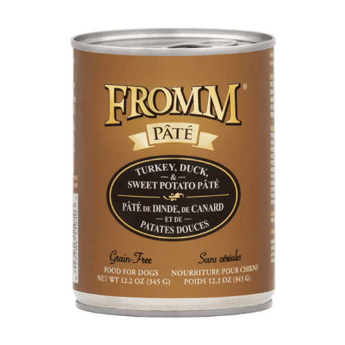 Fromm Pate Dog Grain-Free Turkey, Duck, Sweet Potato 12.2oz can