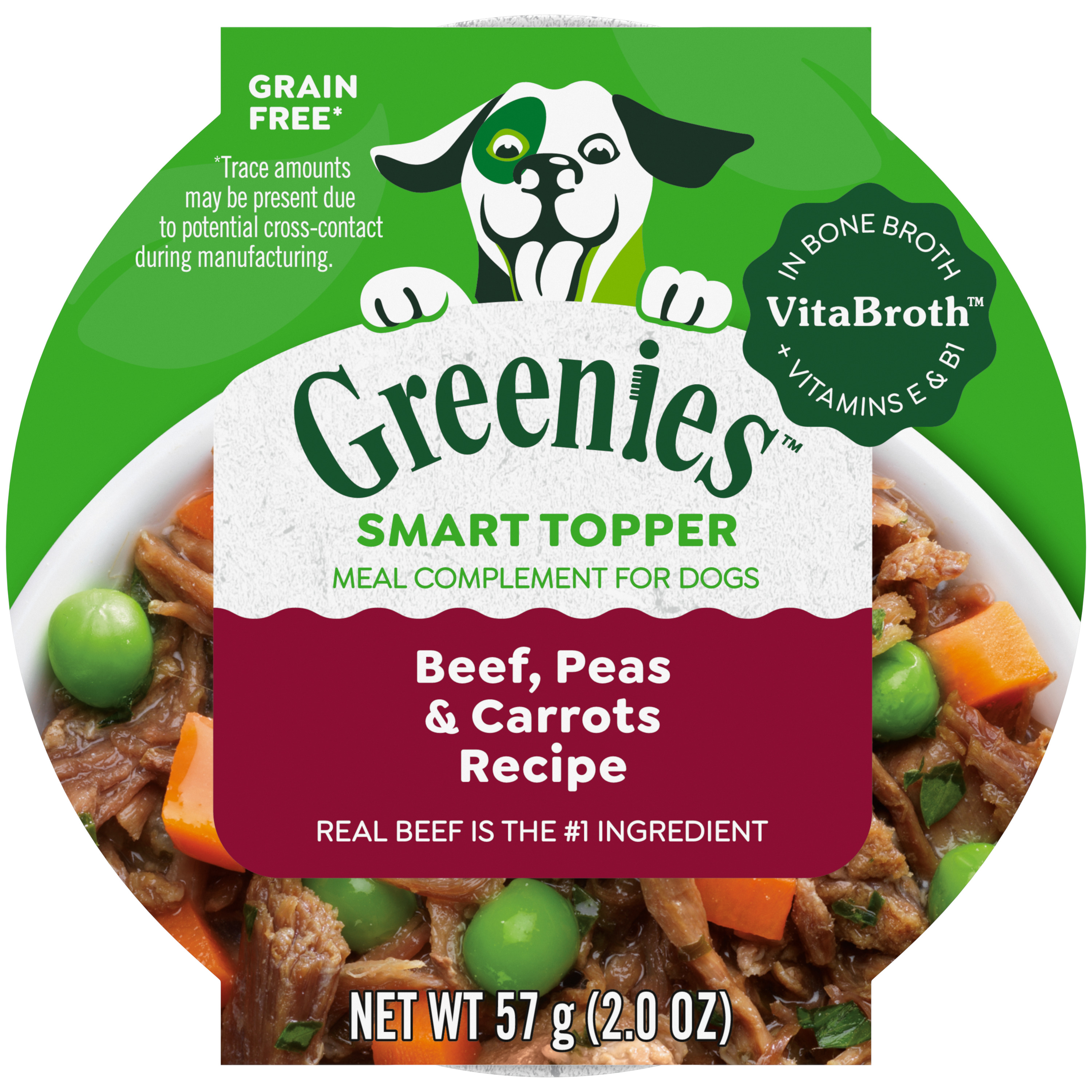 Greenies Dog Food Smart Topper Beef, Peas & Carrots 2oz