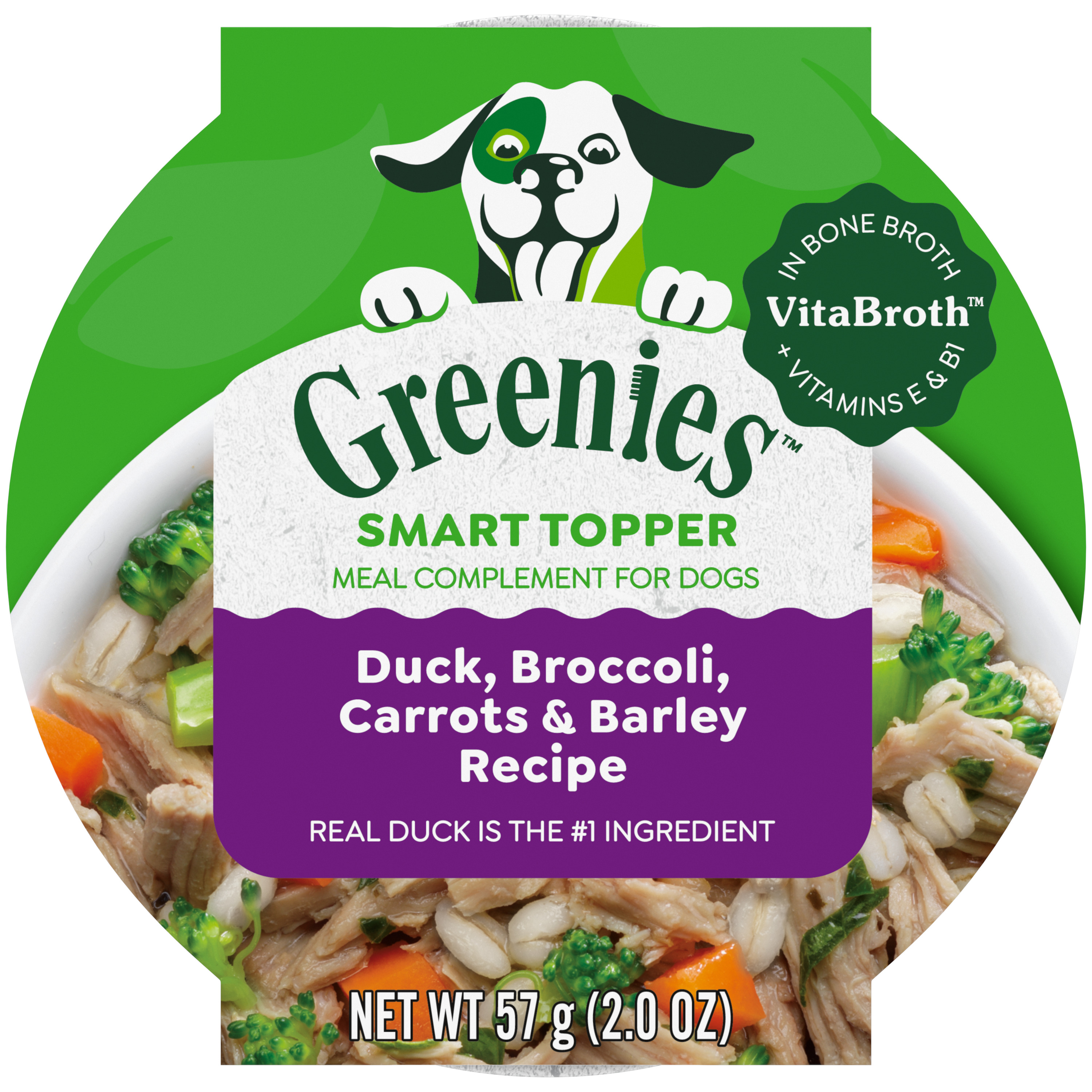 Greenies Dog Food Smart Topper Duck, Broccoli, Carrots & Barley 2oz