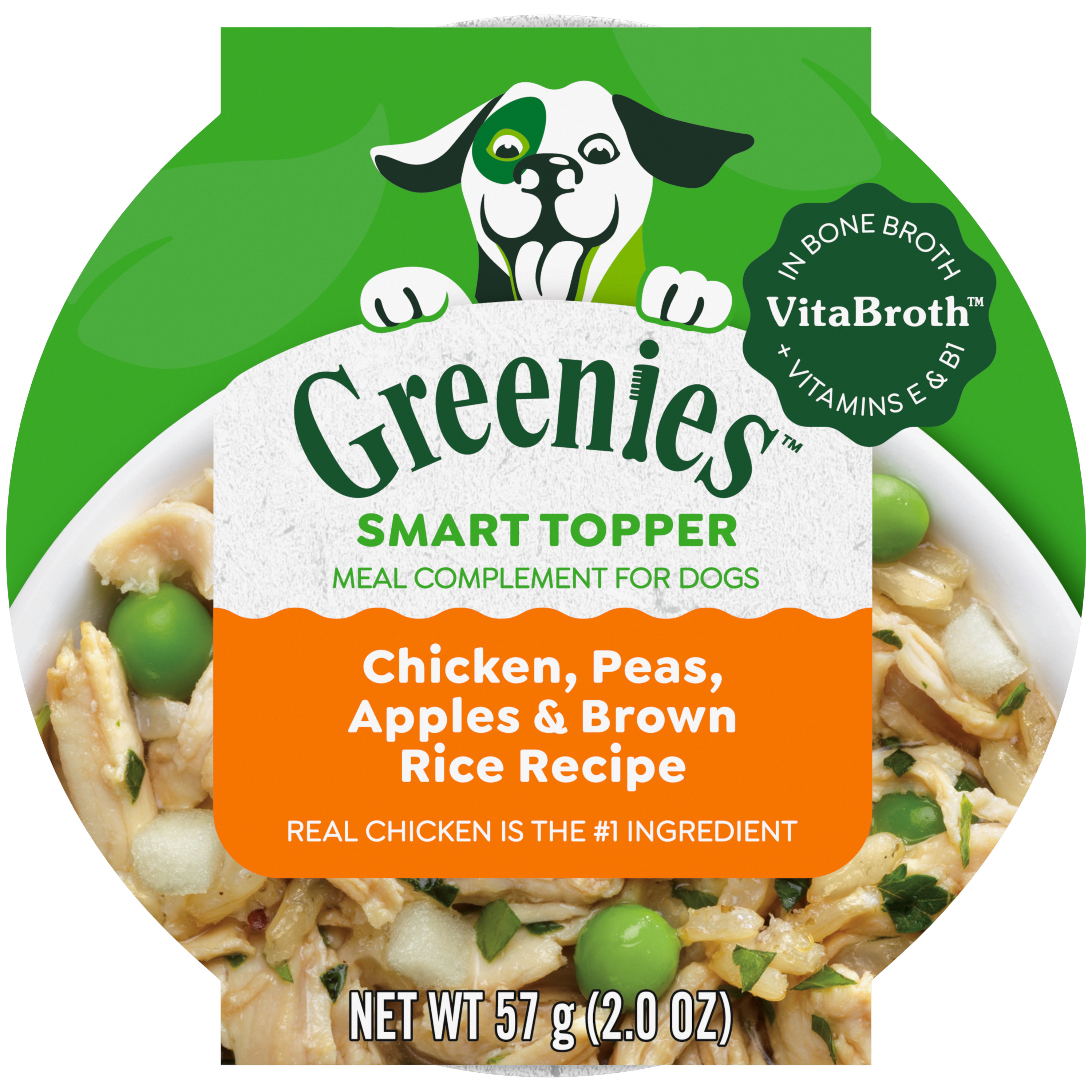 Greenies Dog Food Smart Topper Chicken, Peas, Apples & Brown Rice 2oz