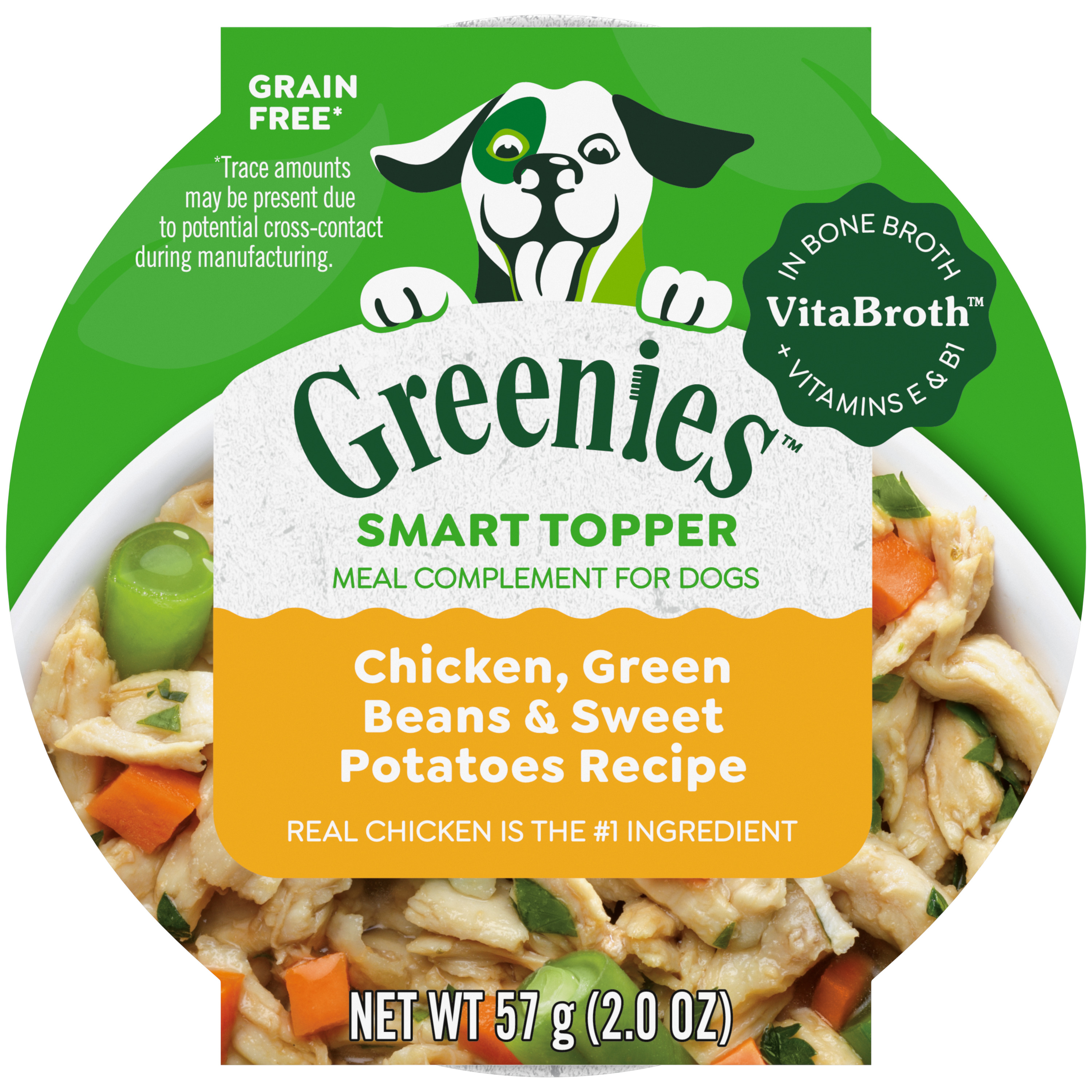 Greenies Dog Food Smart Topper Chicken, Green Beans & Sweet Potatoes 2oz