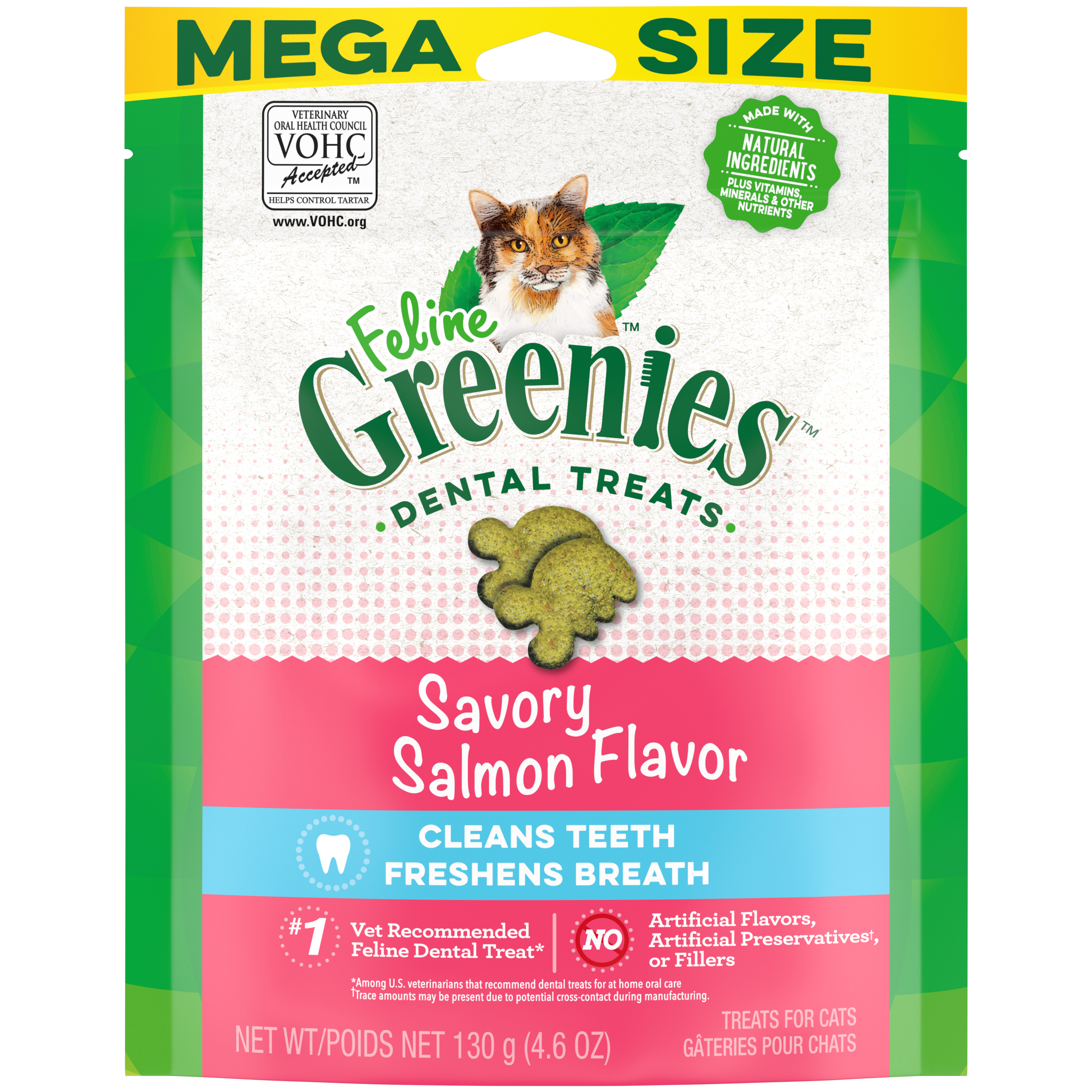 Feline Greenies Dental Cat Treats Salmon 4.6oz