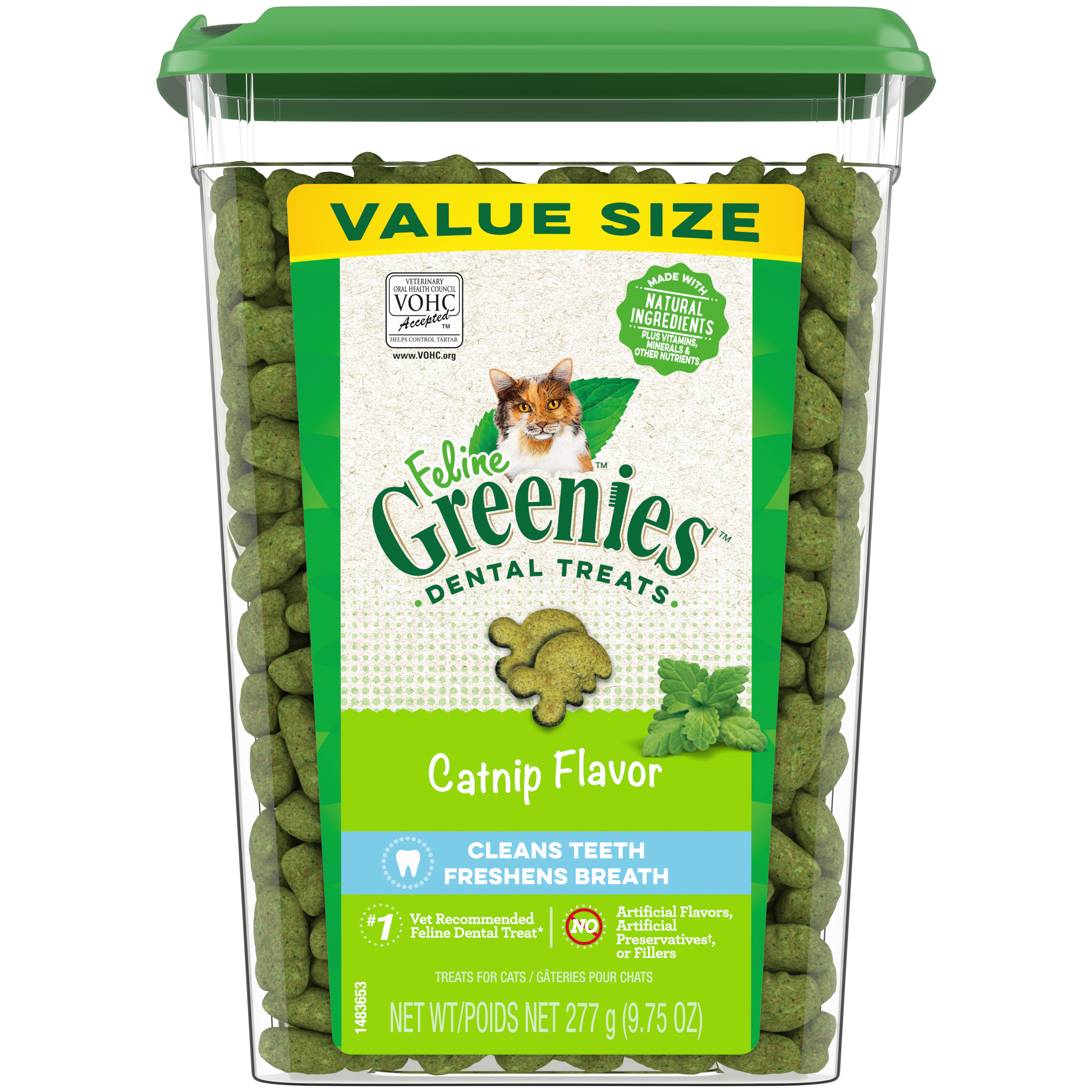 Feline Greenies Dental Cat Treats Cat Nip 9.75oz