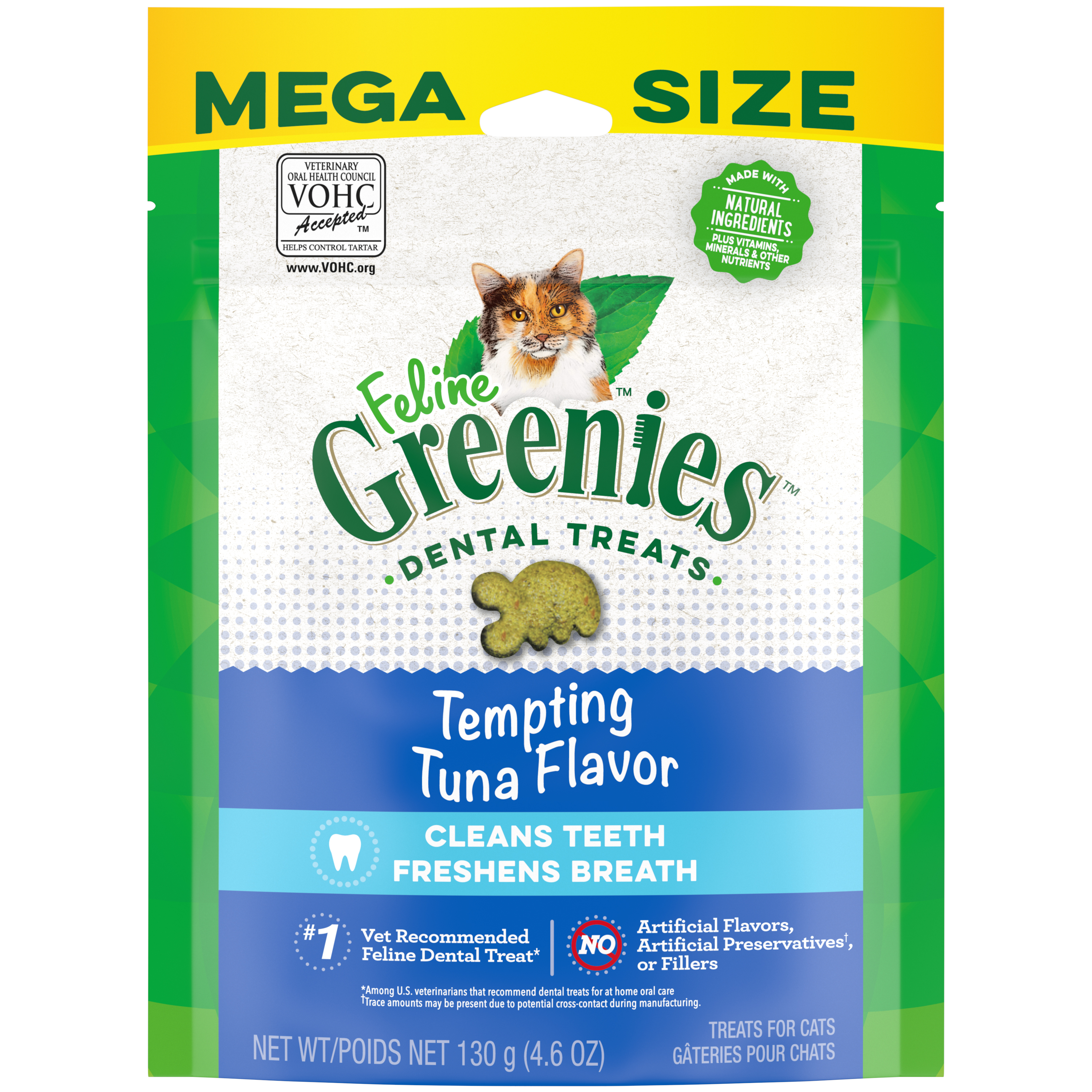 Feline Greenies Dental Cat Treats Tuna 4.6oz