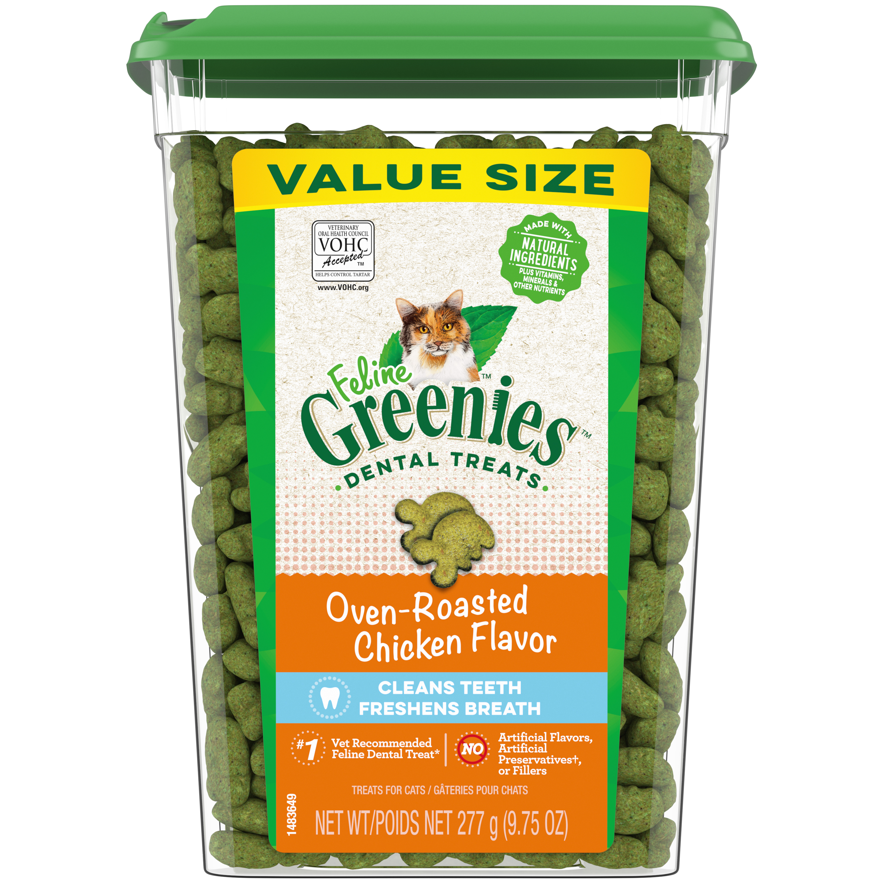 Feline Greenies Dental Cat Treats Chicken 9.75oz