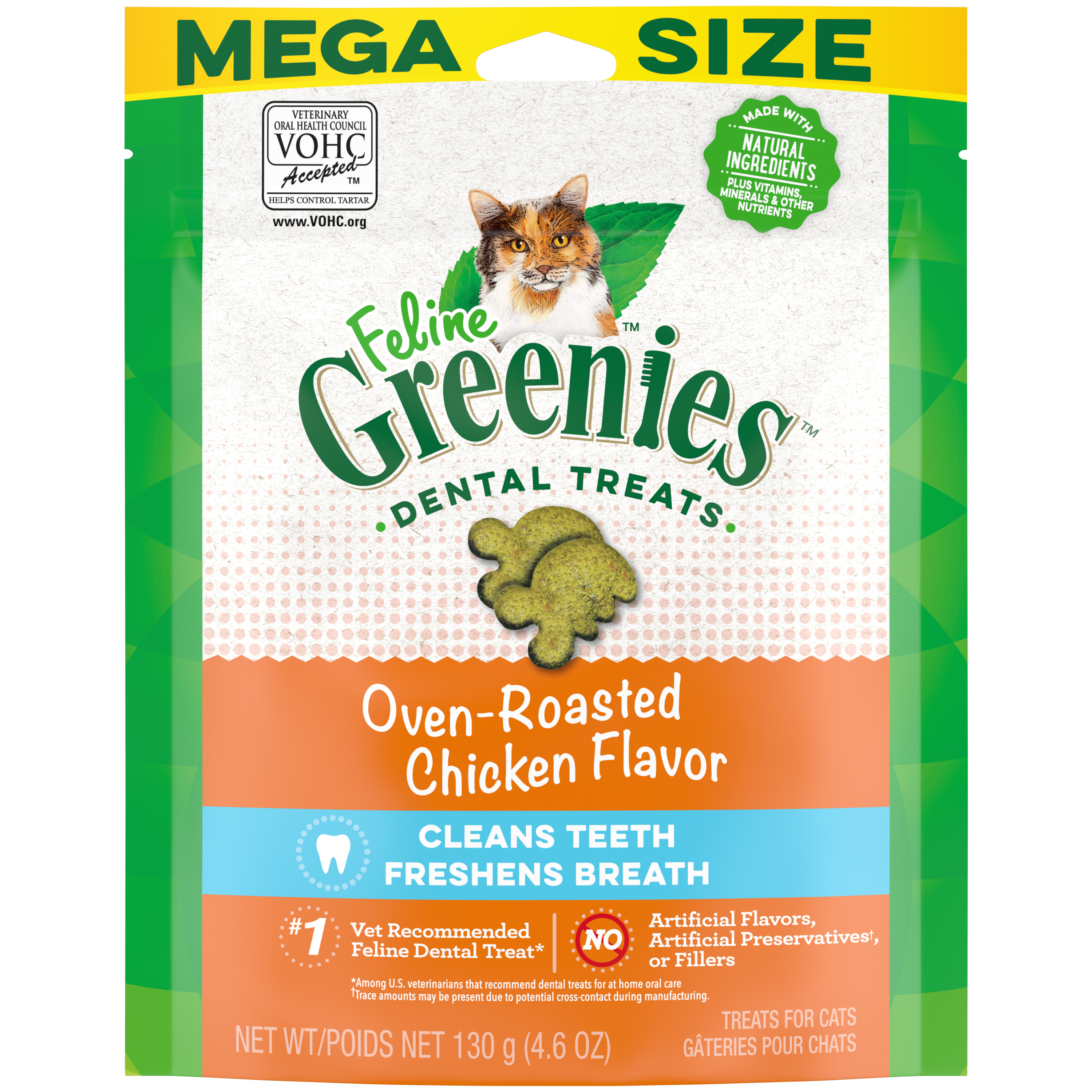 Feline Greenies Dental Cat Treats Chicken 4.6oz