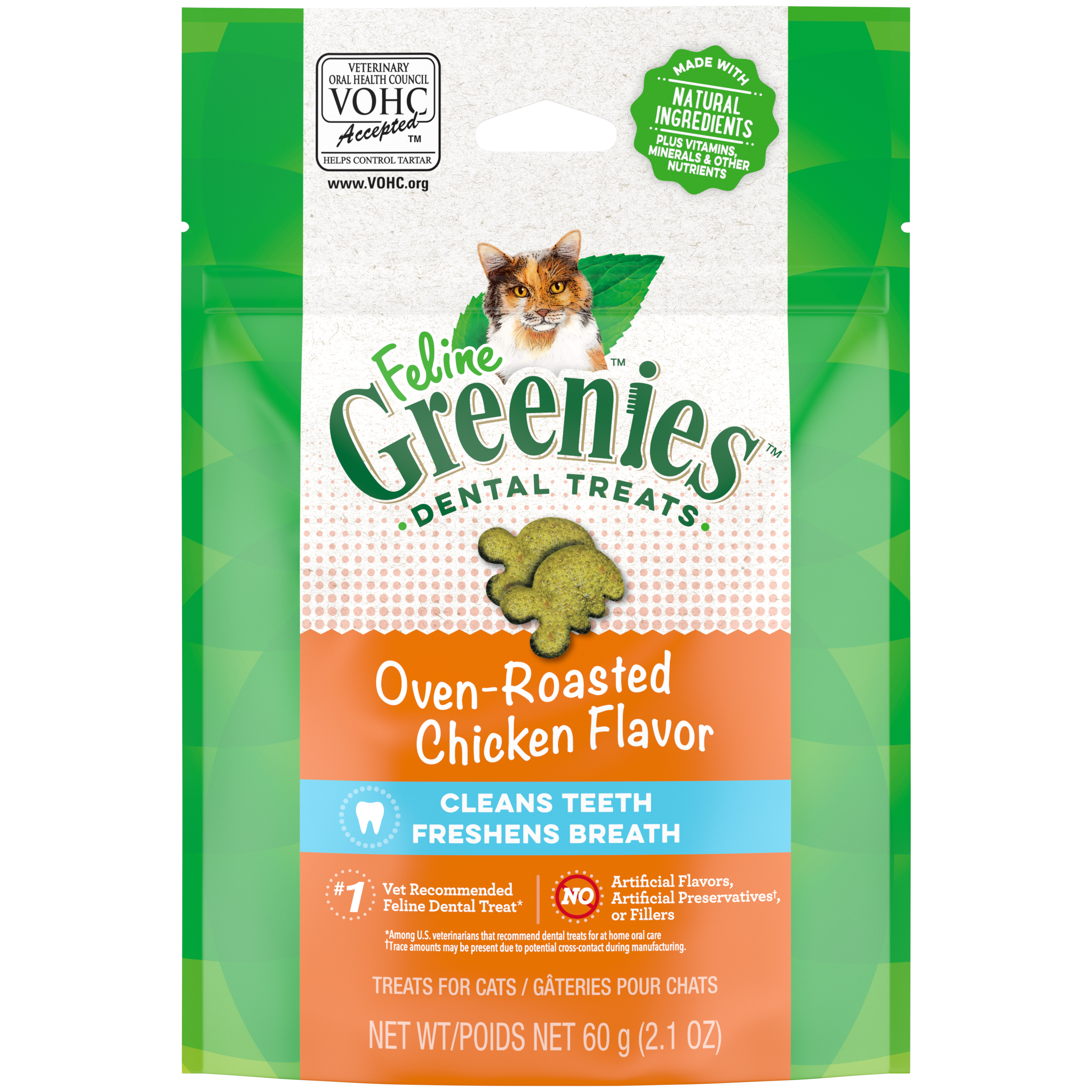 Feline Greenies Dental Cat Treats Chicken 2.1oz