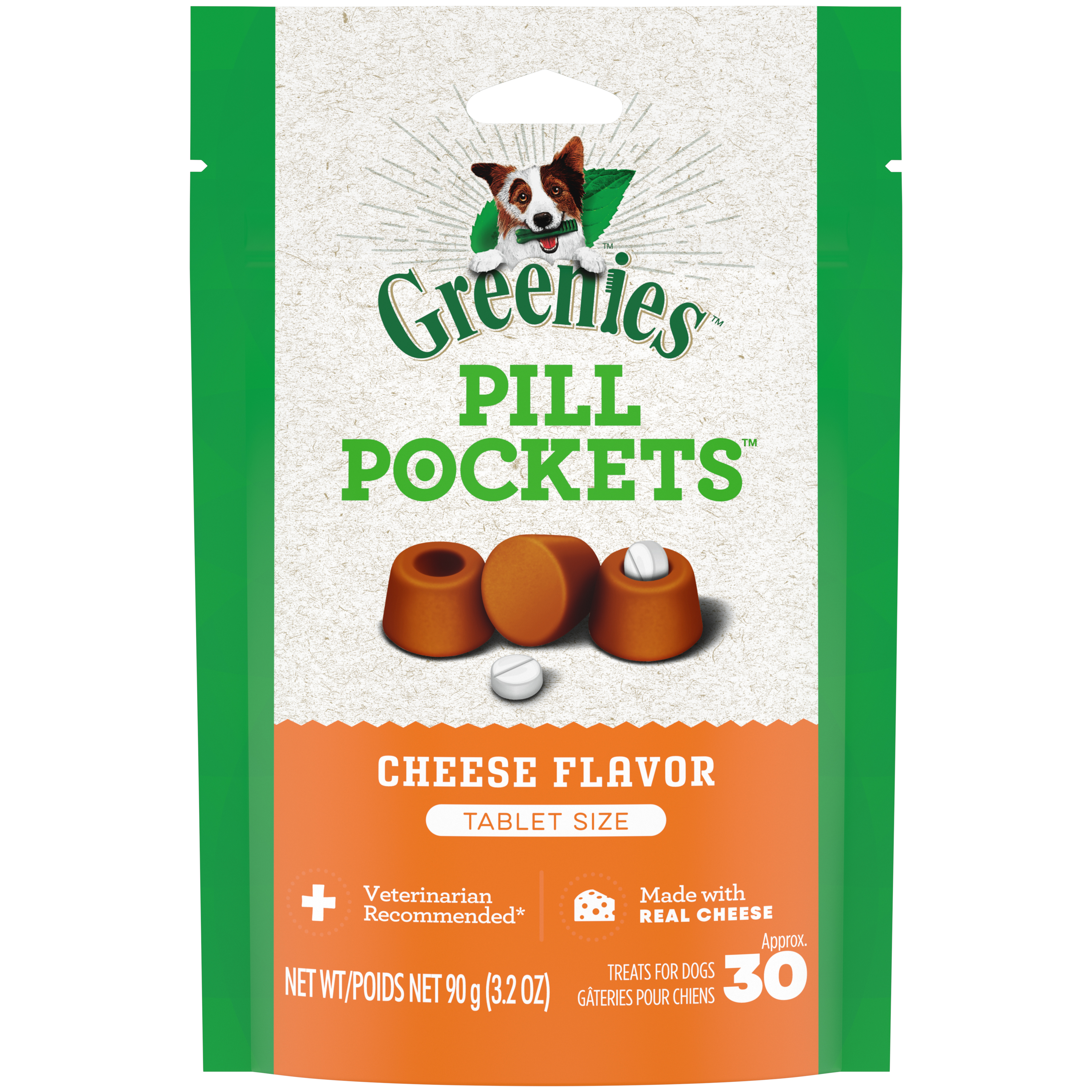 Greenies Pill Pocket Dog Tablets Cheese 3.2oz