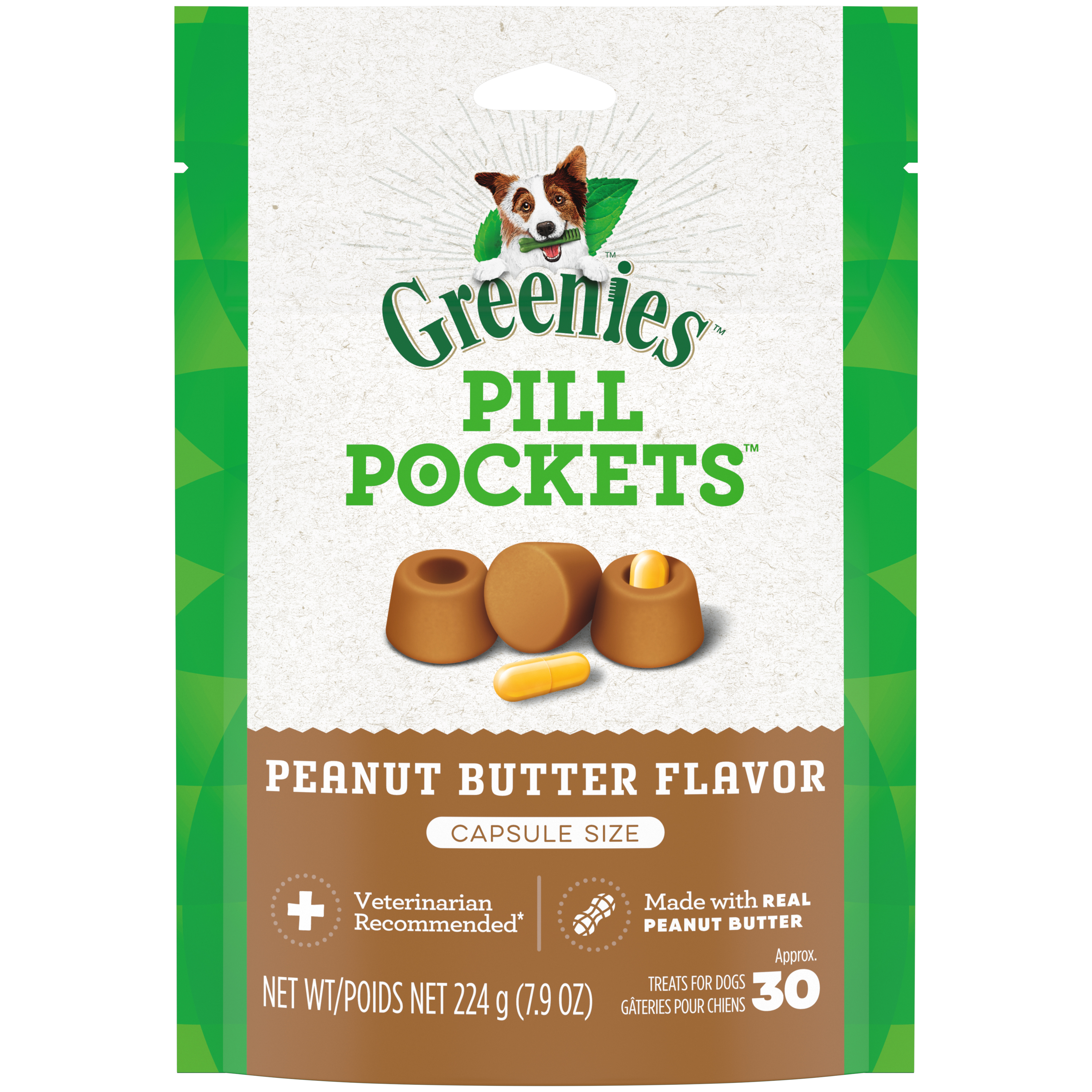 Greenies Pill Pocket Dog Capsules Peanut Butter 7.9oz