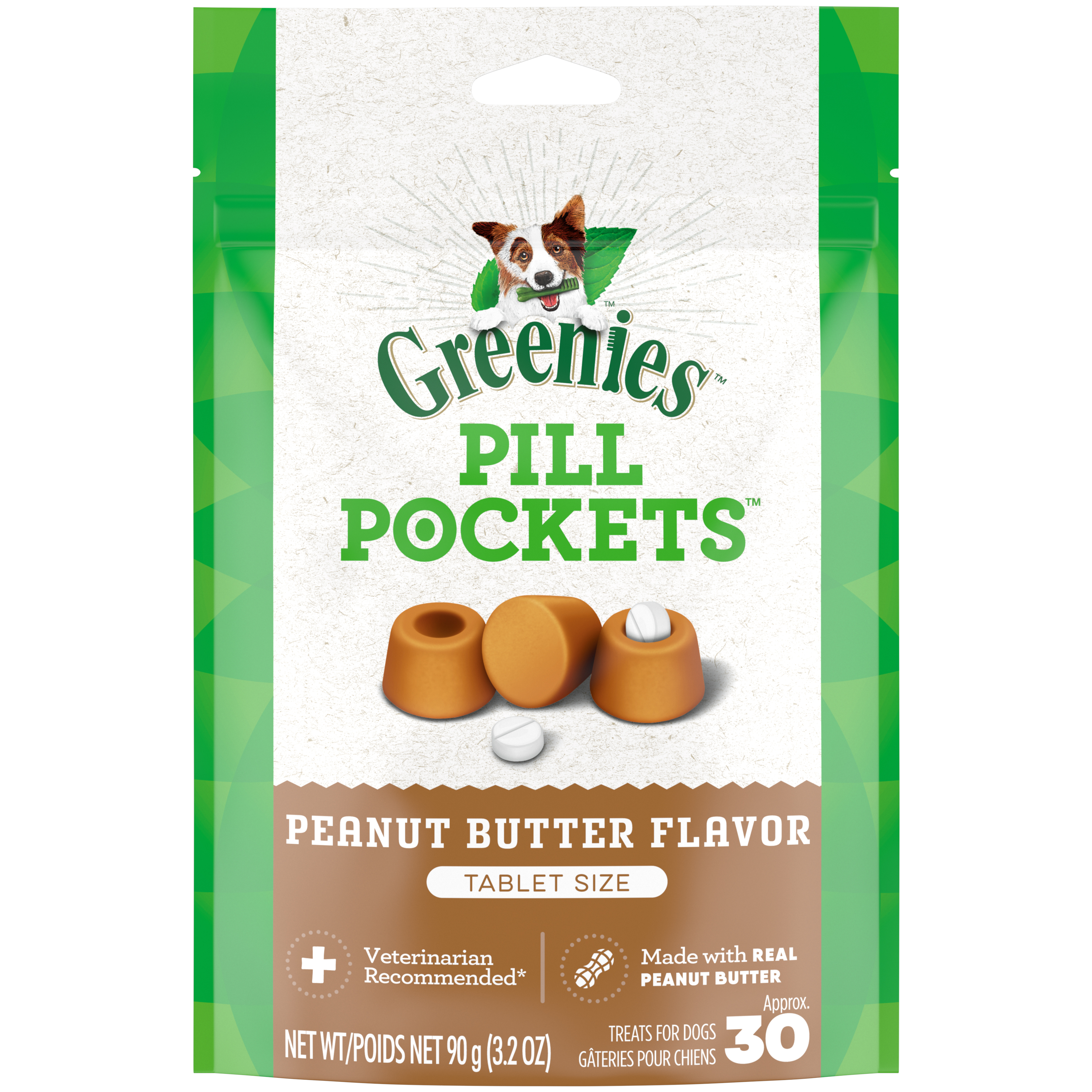 Greenies Pill Pocket Dog Tablets Peanut Butter 3.2oz