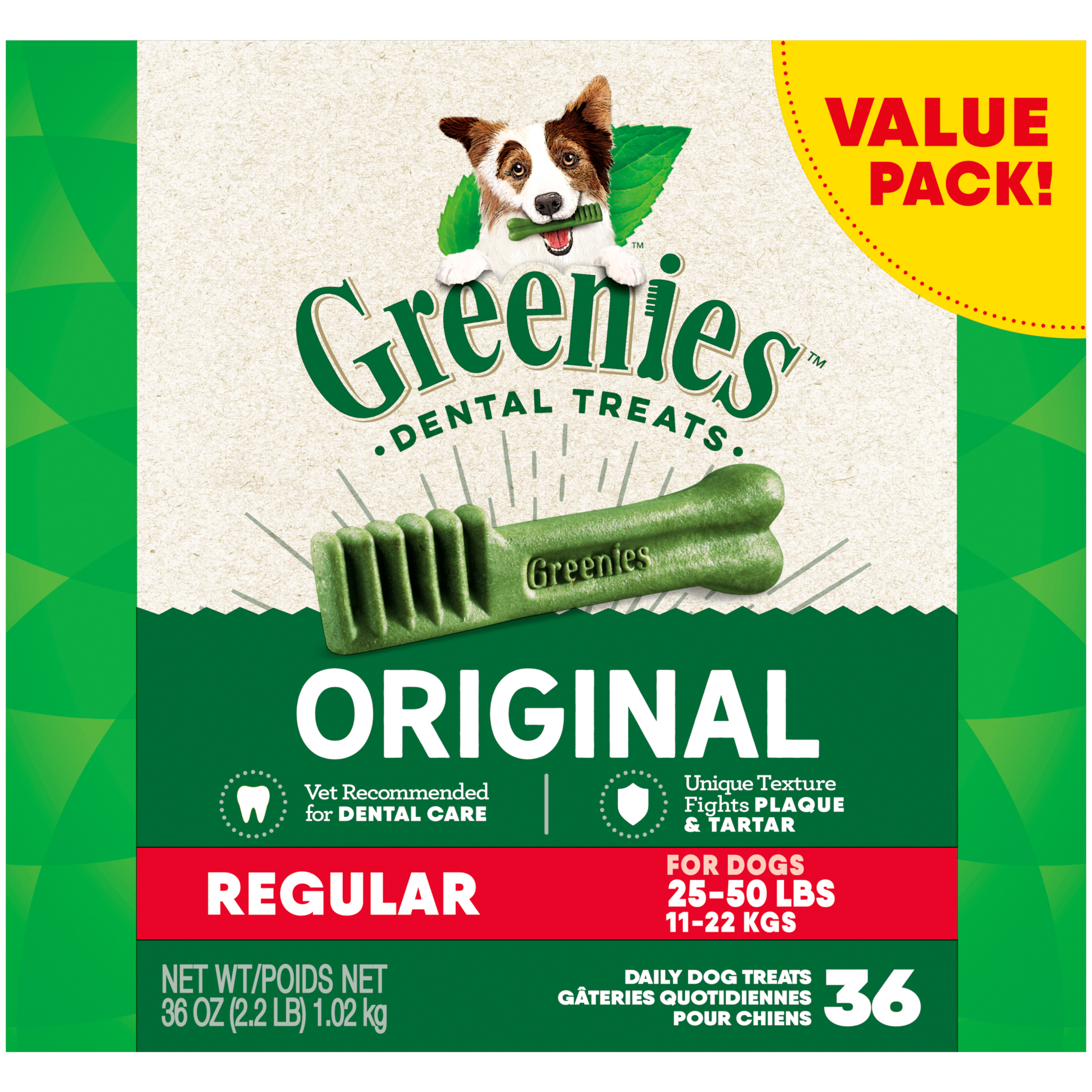 Greenies Dental Dog Treats Regular 36oz