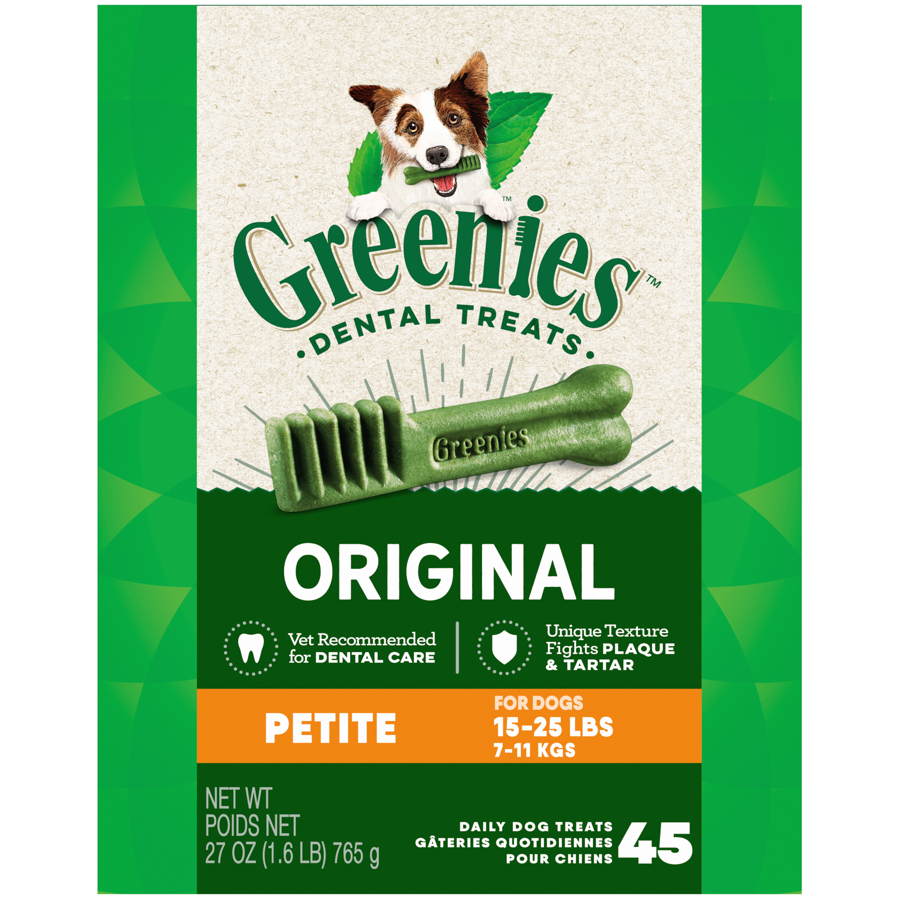 Greenies Dental Dog Treats Petite 27oz Tub