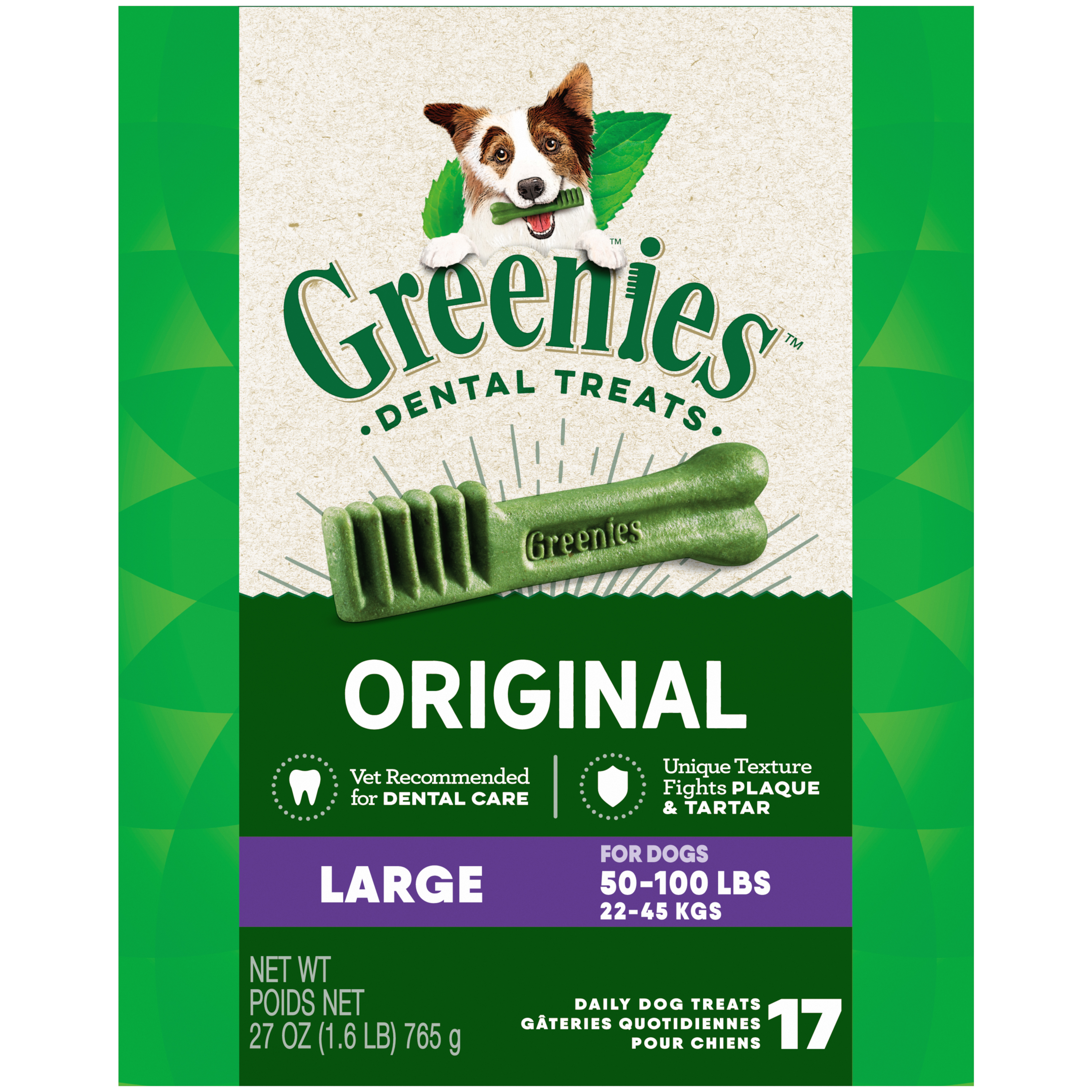 Greenies Dental Dog Treats Large 27oz Tub