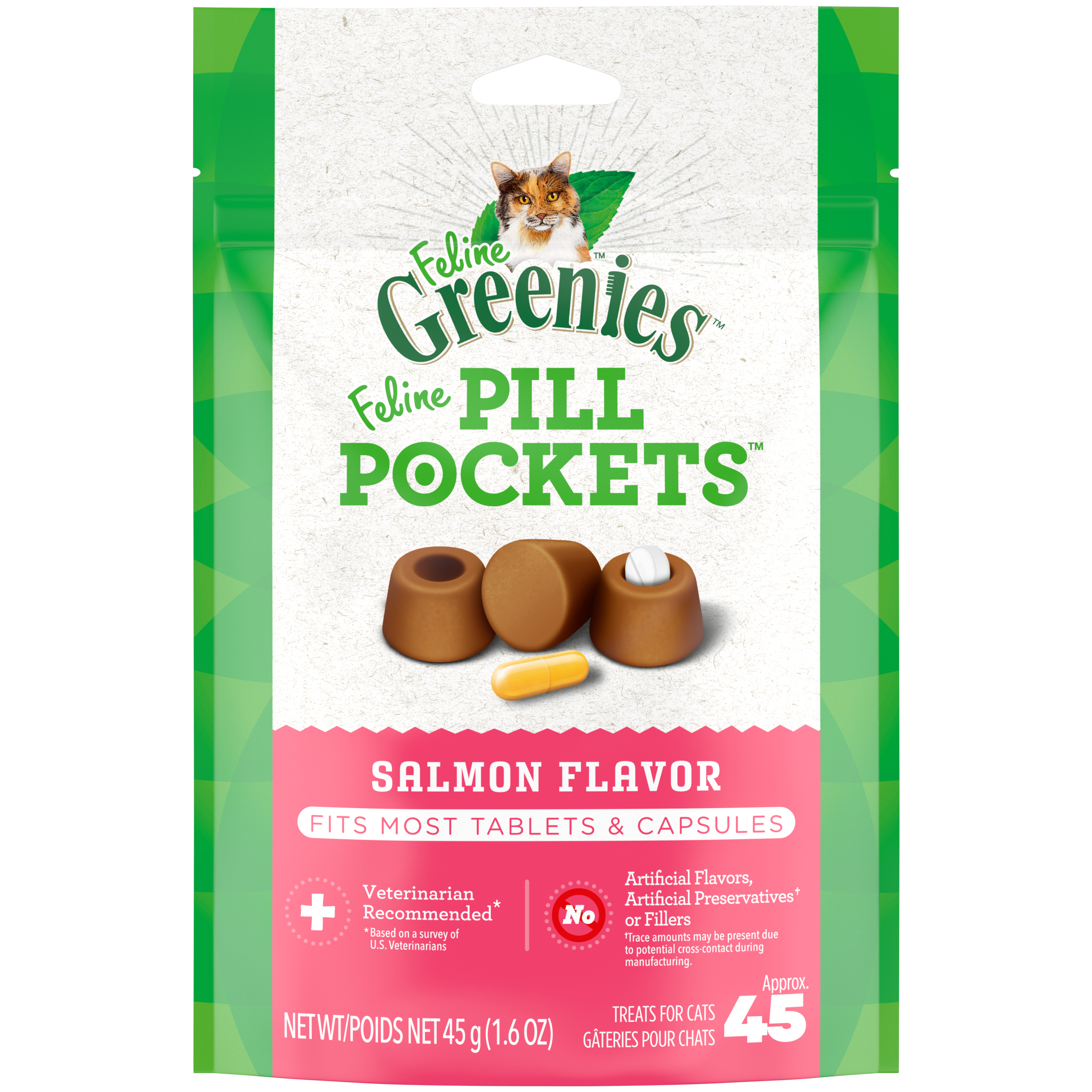 Greenies Pill Pocket Cat Salmon 1.6oz