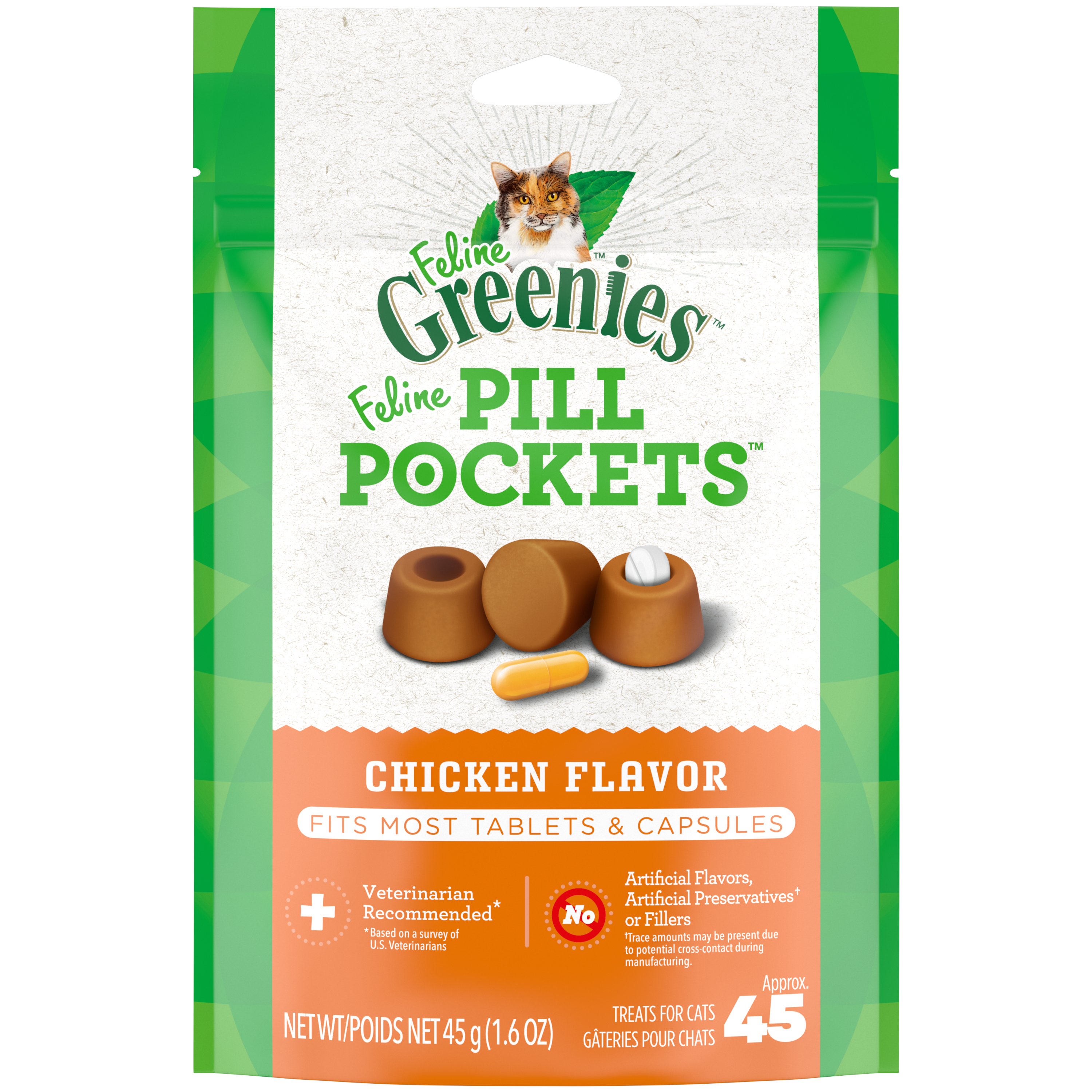 Greenies Pill Pocket Cat Chicken 1.6oz