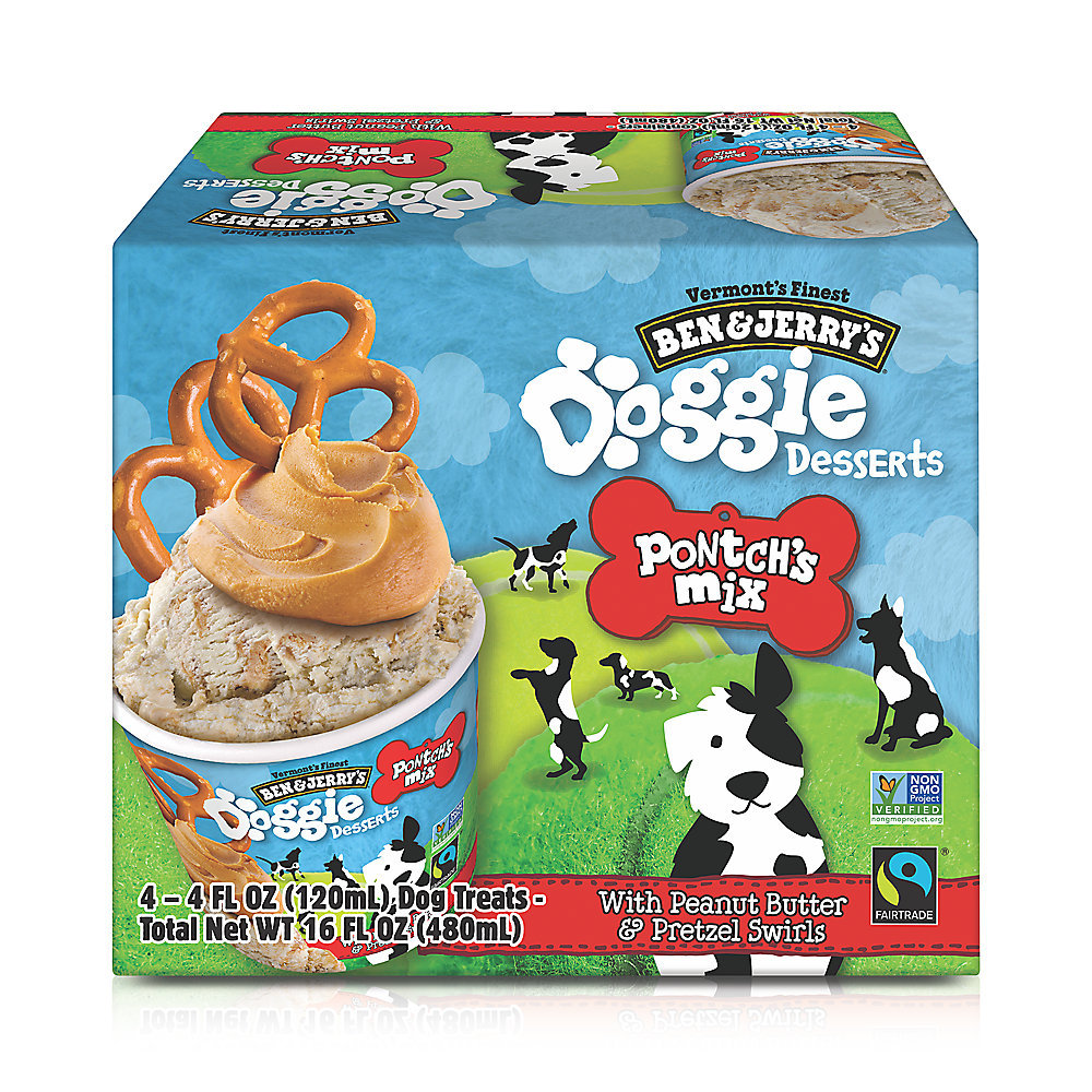 Ben & Jerrys Doggie Desserts Ice Cream Pontchs Mix Peanut Butter Pretzel 4