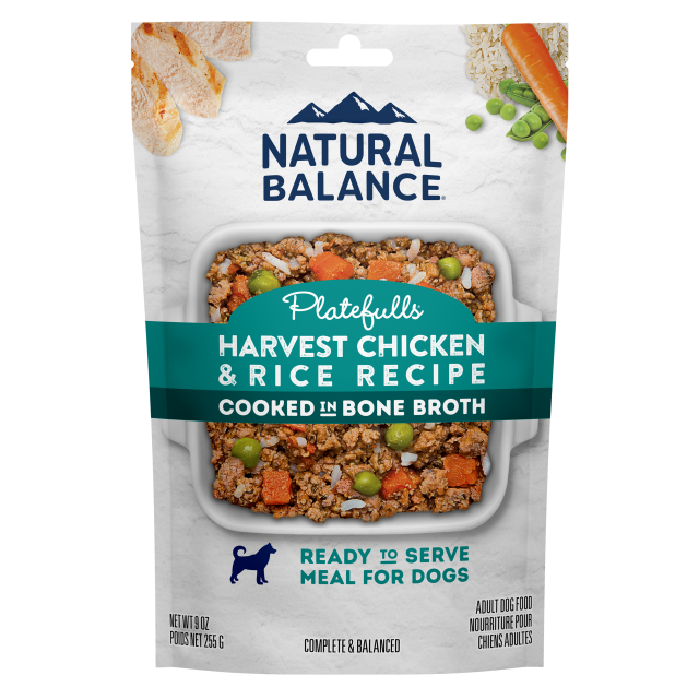 Natural Balance Platefulls Dog Food Harvest Chicken & Rice 9oz Pouch