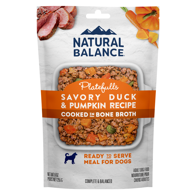 Natural Balance Dog Platefulls Duck & Pumpkin 9oz Pouch