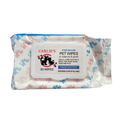 Carlies Premium Pet Wipes 50pk