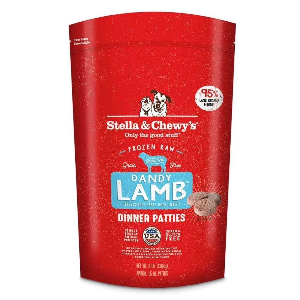 Stella & Chewy's Dog Lamb Frozen Raw Dinner Patties 3#