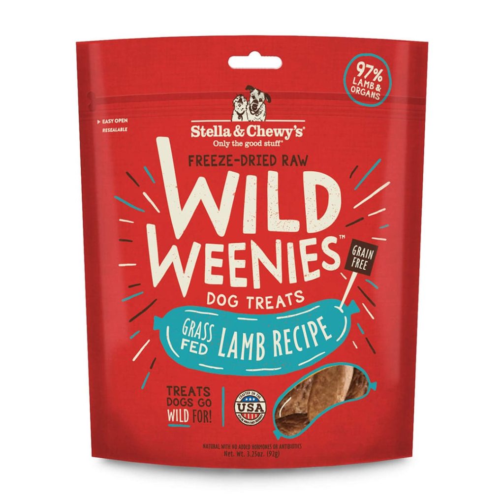 Stella & Chewy's Dog Treat Freeze Dried Wild Weenies Lamb 3.25oz