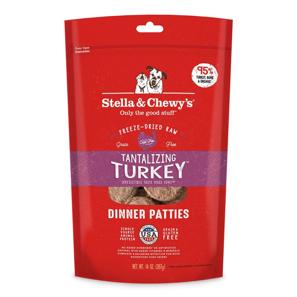 Stella & Chewy's Dog Freeze Dried Raw Dinner Patties Turkey 5.5oz