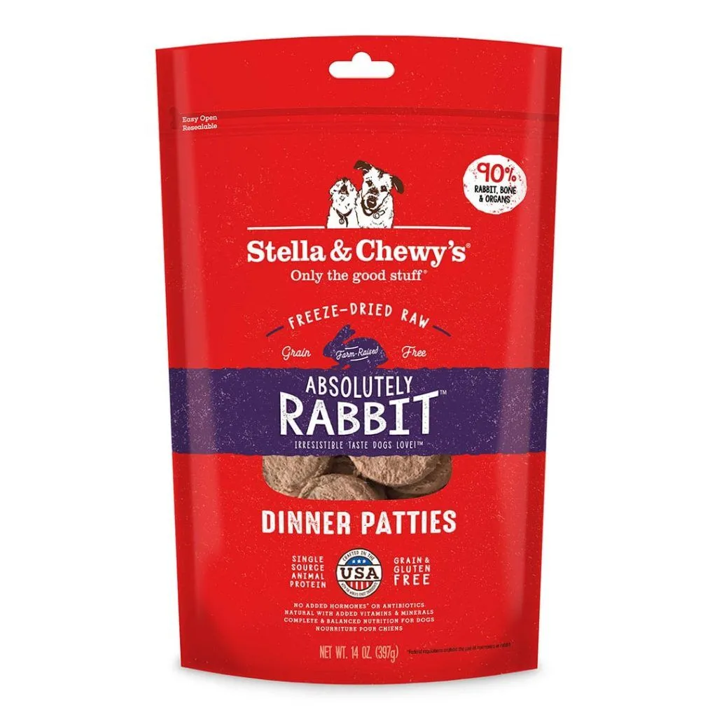 Stella & Chewy's Dog Freeze Dried Raw Dinner Patties Rabbit 5.5oz