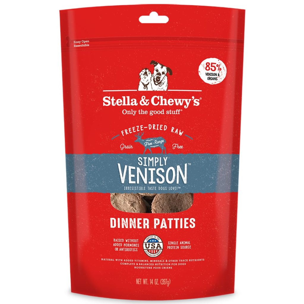 Stella & Chewy's Dog Freeze Dried Raw Dinner Patties Venison 5.5oz