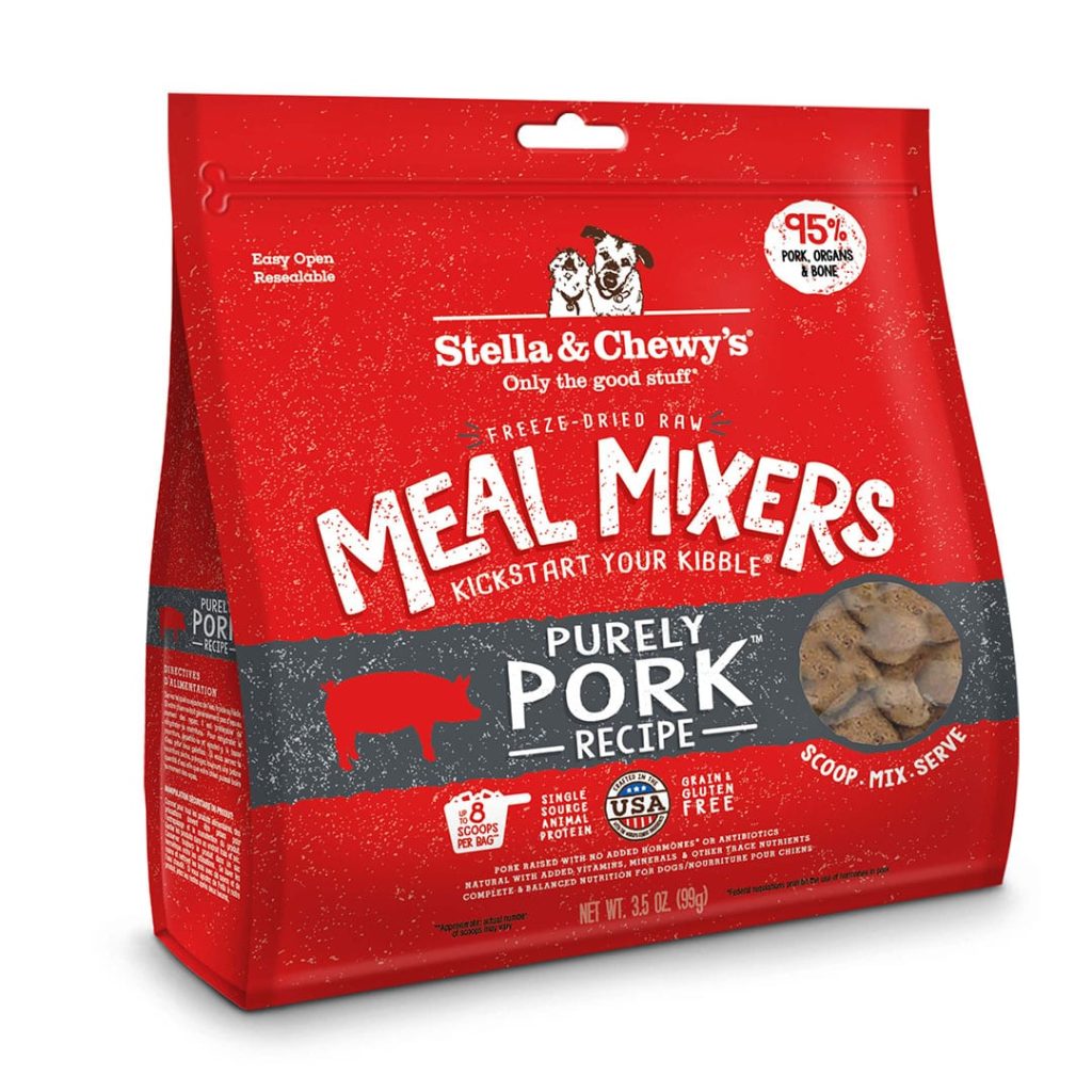 Stella & Chewy's Dog Pork Freeze Dried Raw Meal Mixers 18oz